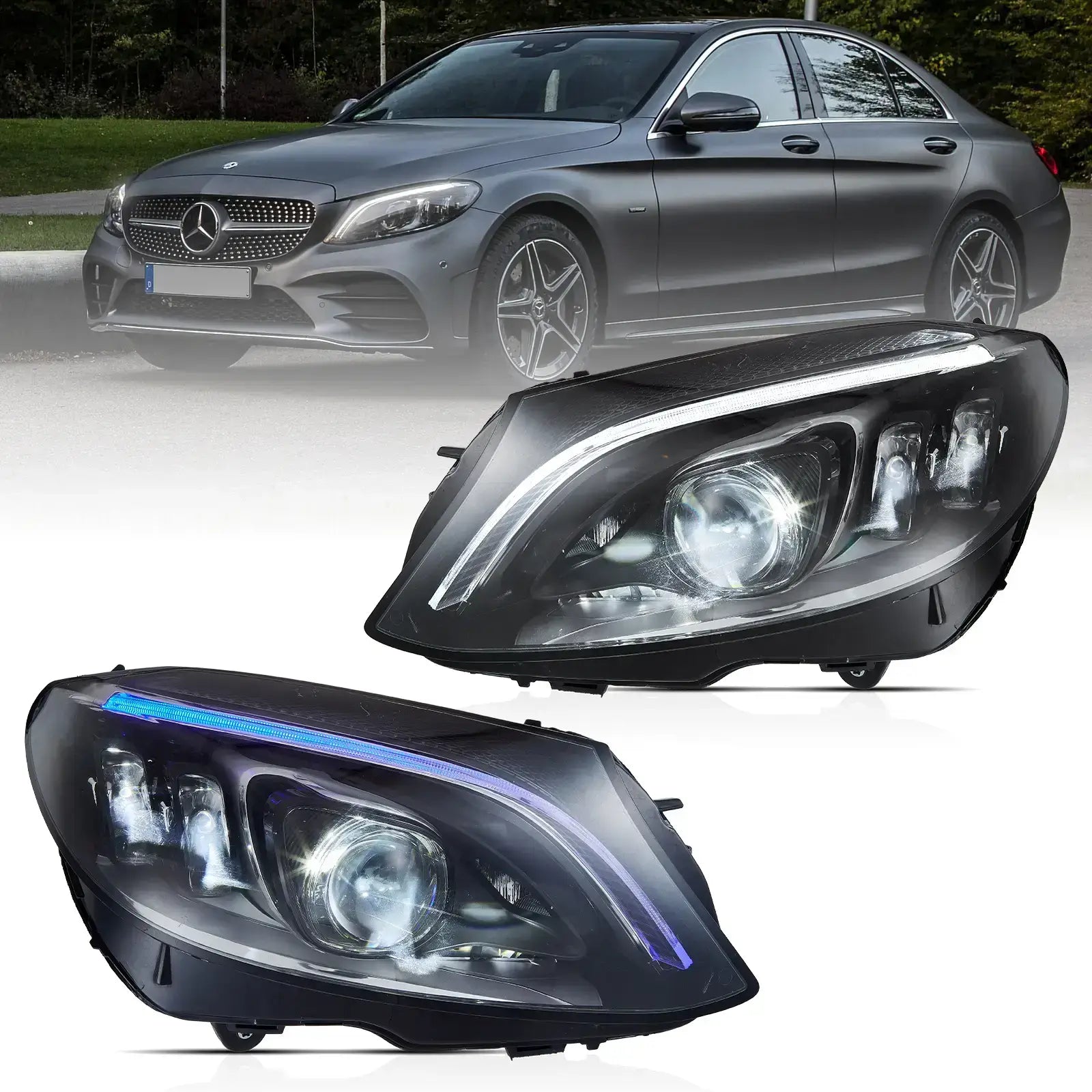 (PRENOTA) Fanali  Anteriore Completo per Mercedes Classe C W205 (2015-2021) a LED