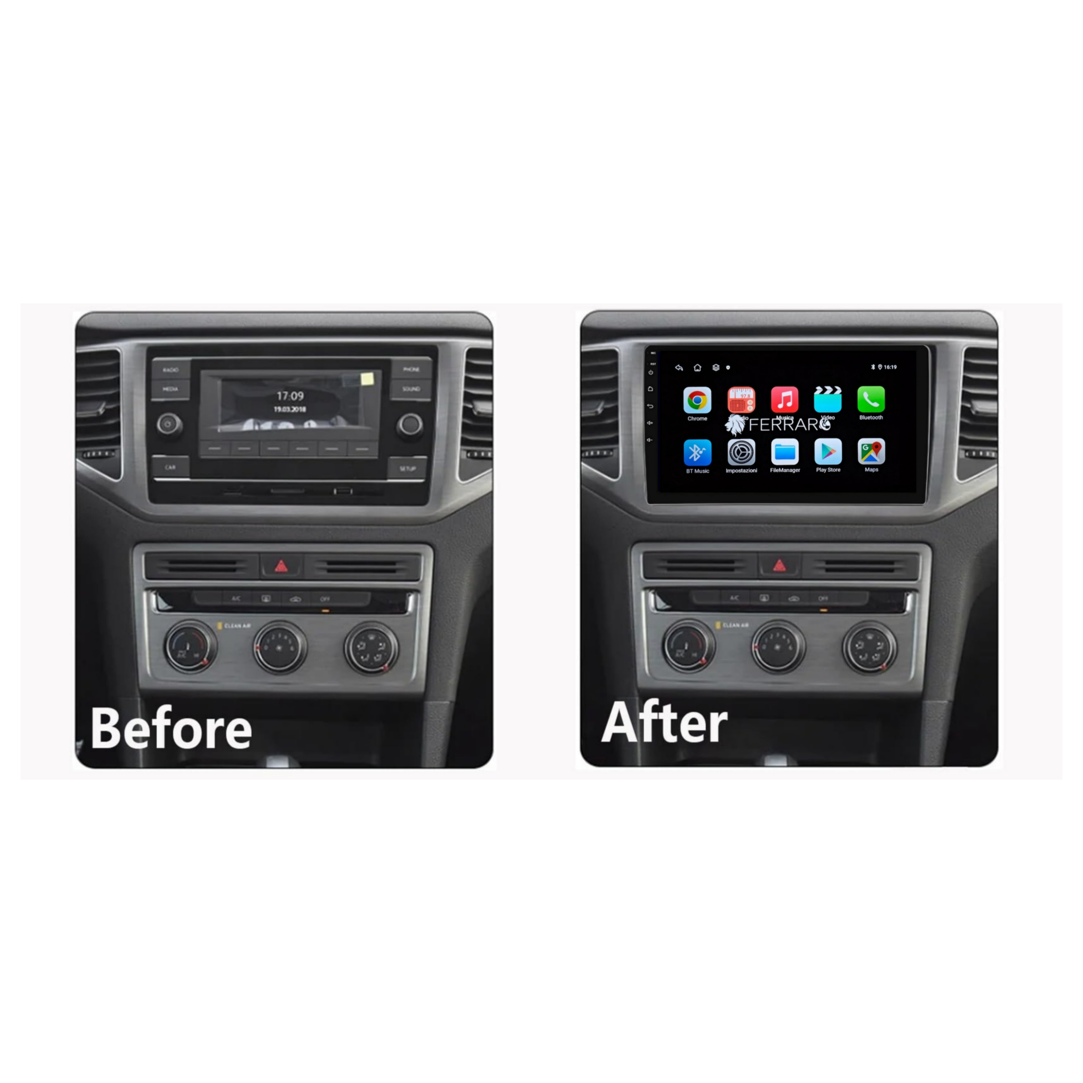 Autoradio per Volkswagen 9" (2016-2023) Android, Bluetooth, CarPlay, Android Auto, 2GB/4GB/6GB/8GB Ram