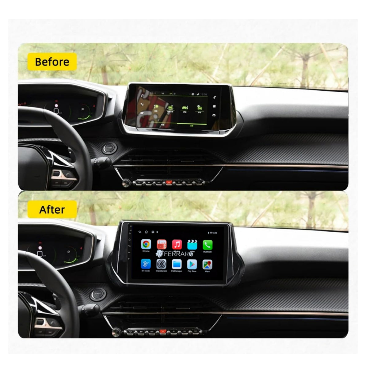 Car Radio for PEUGEOT 2008 [2020-2022] - 2GB/4GB/6GB/8GB Intelligent car system, 2Din 9"Inch, GPS, Navigator, Wifi