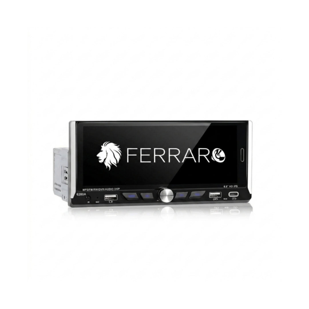 Autoradio Universale Fisso (Android) 1Din 6.9"Pollici, Bluetooth, CarPlay, Android Auto, 2/32GB Ram