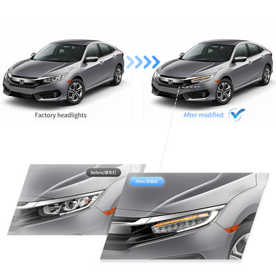 (PRENOTA) Fanali Anteriore Completo per Honda Civic 10ª (2016-2021) a LED