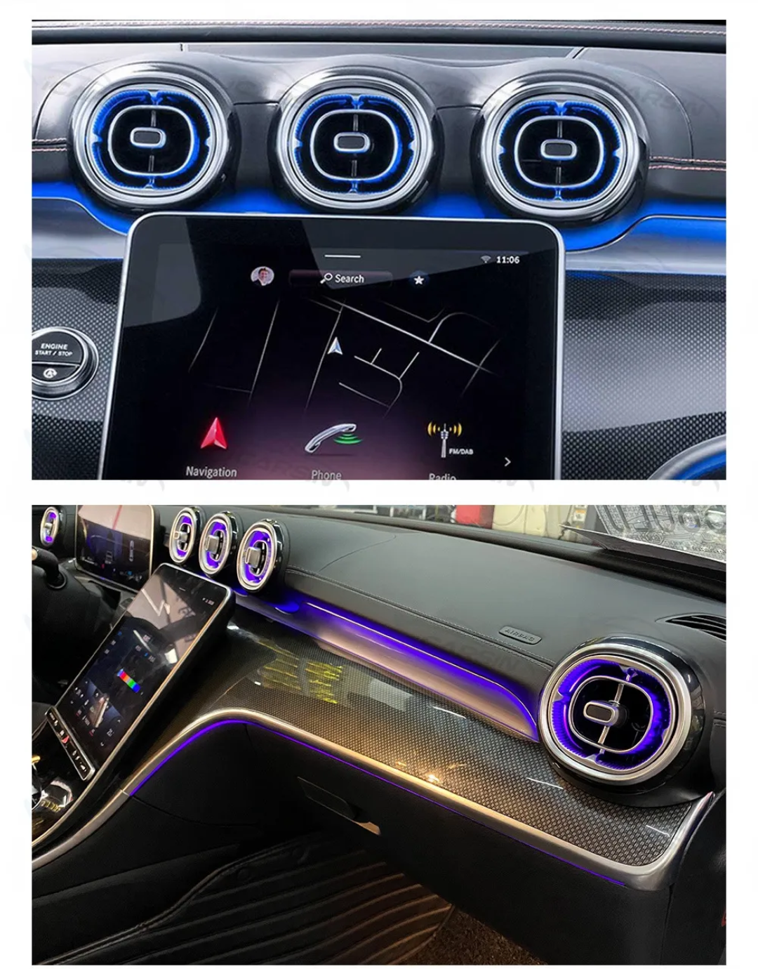 (PRENOTA) Ambient Light per Mercedes Benz GLC X254, 256 Colori, APP