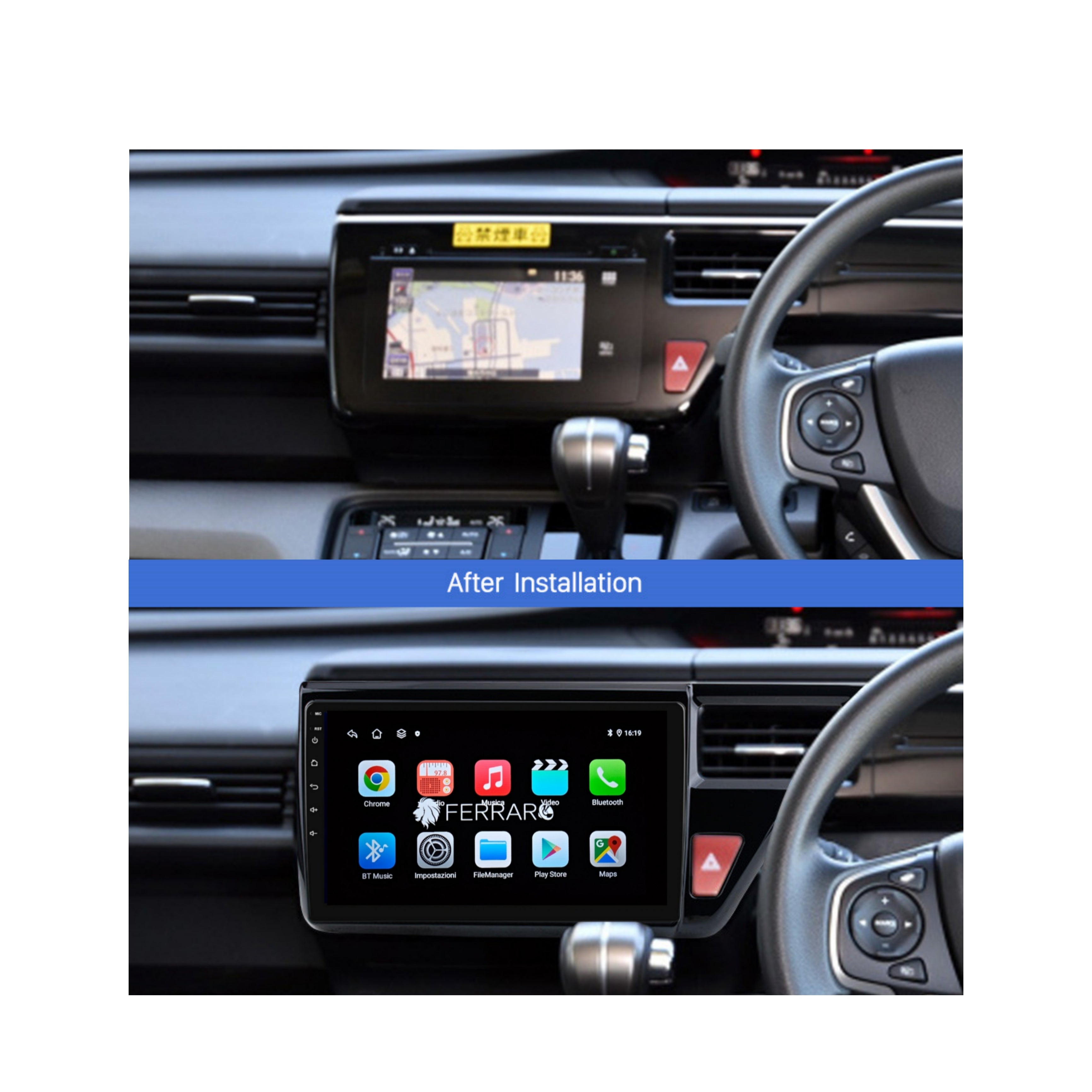 (PRENOTA) Autoradio per Honda Stepwgn 10.1" (2015-2021) Android, Bluetooth, CarPlay, Android Auto, 2GB/4GB/8GB Ram