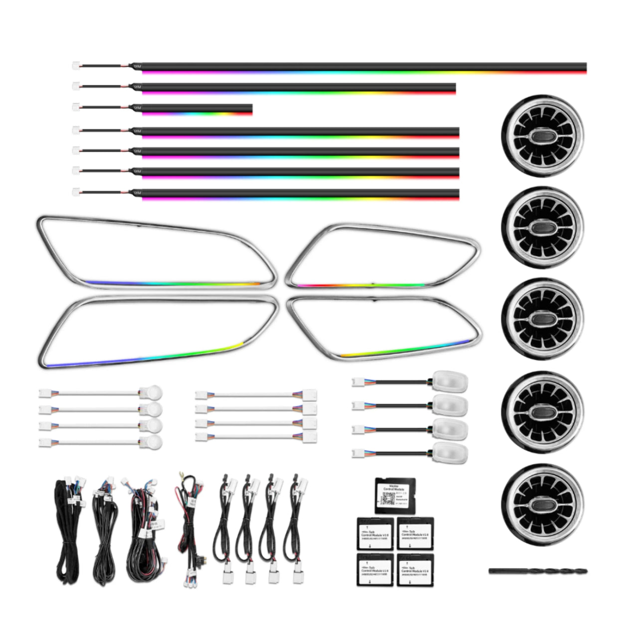 (PRENOTA) Ambient Light per Mercedes Classe A, B, CLA, GLA, 256 Colori, APP