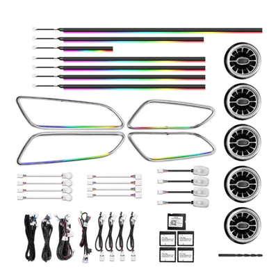 (PRENOTA) Ambient Light per Mercedes Classe A, B, CLA, GLA, 256 Colori, APP