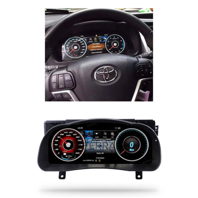 (PRENOTA) Virtual Cockpit 12.3" per Toyota Highlander (2013-2019), HD Ultra, CarPlay e Android Auto