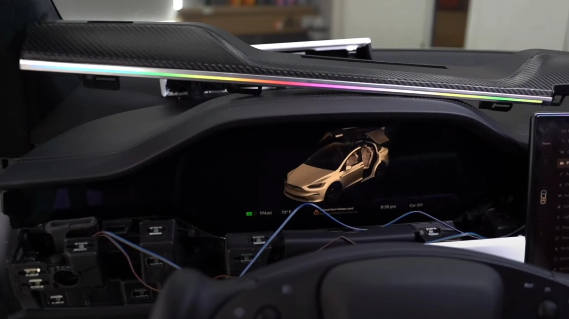 (PRENOTA) Ambient Light per Tesla Model X (2022+), 256 Colori, APP
