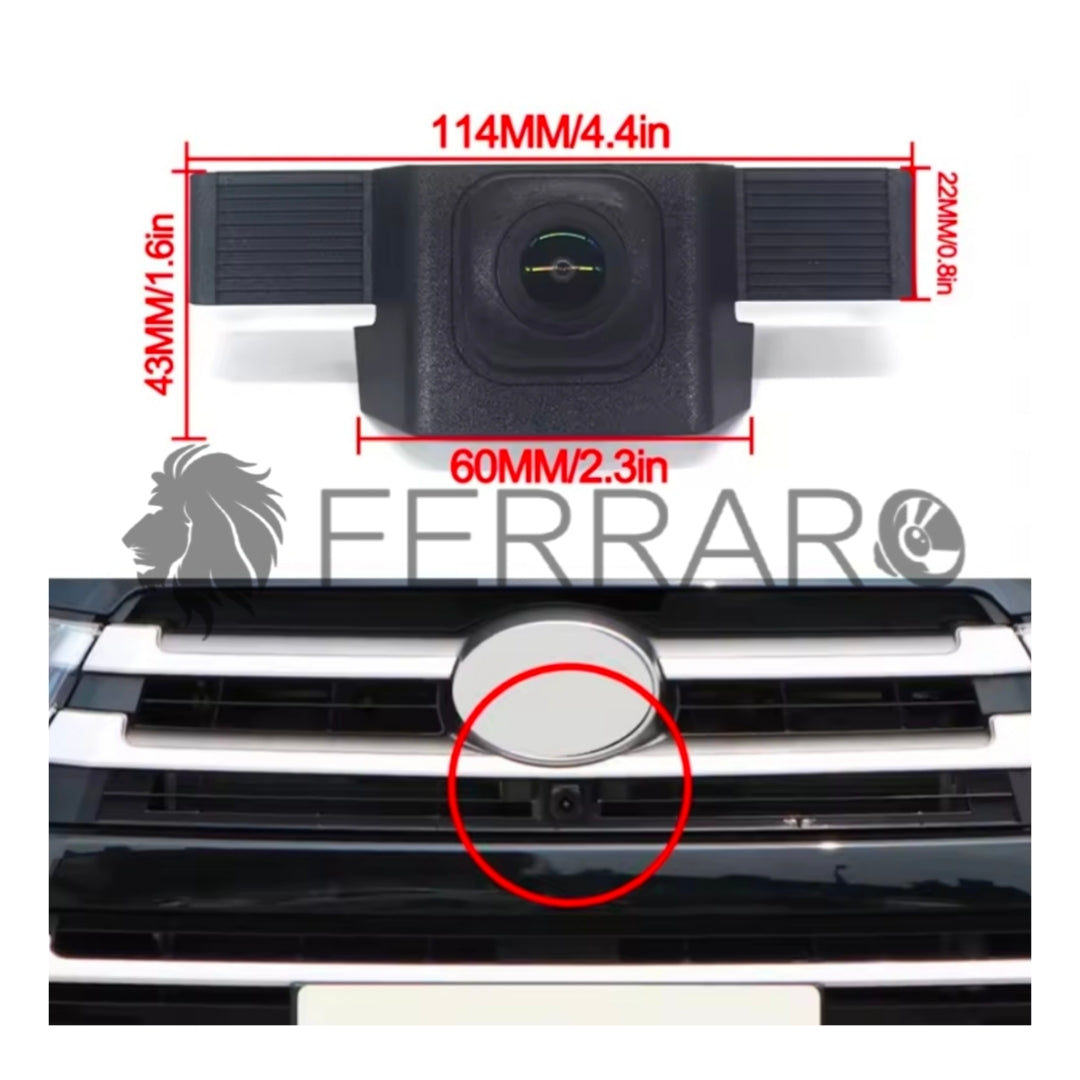 (PRENOTA)  Telecamera Frontale per Toyota Highlander XU50 Kluger (2014-2020), AHD, 1920x1080, 170° Gradi