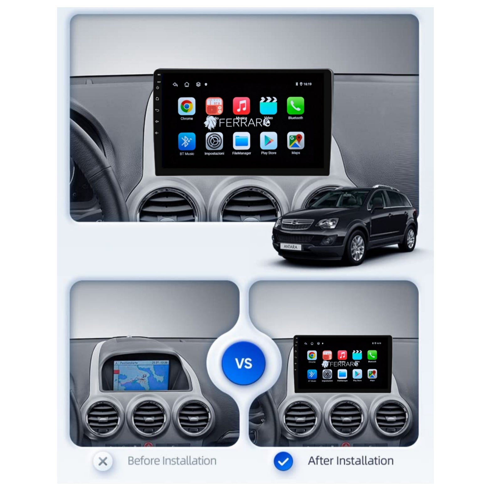 (PRENOTA) Autoradio per Opel Antara 9" (2006-2017) Android, Bluetooth, CarPlay, Android Auto, 2GB/4GB/6GB/8GB Ram