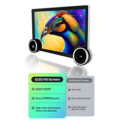 Autoradio Universale Fisso (Android) 2Din 11.8" Pollici 2K, Bluetooth, CarPlay, Android Auto, 4/64GB Ram