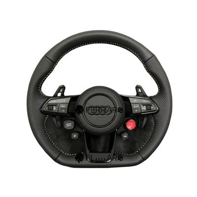 (PRENOTA) Volante  per Audi, Mezzo Punzonato, Filettatura, Pulsanti, RS