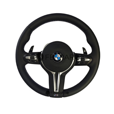 (PRENOTA) Volante per BMW, Pelle Nera, Linea Tricolore, Pelle, Elettroplaccato