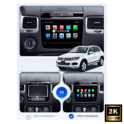 Autoradio per Volkswagen Touareg 7P 9" 2K (2010-2018) Android, Bluetooth, CarPlay, Android Auto, 12/256GB RAM