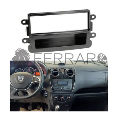 Mascherina 1DIN con Cassetto per Dacia (Compatibilità in Descrizione)