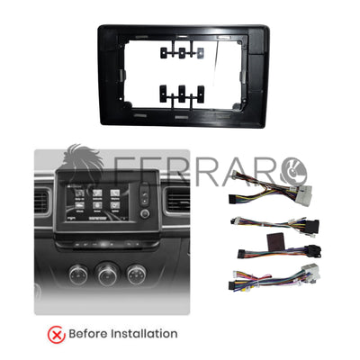 Kit Montaggio Autoradio 10.1"Pollici per Opel Movano, Renault Master, Nissan NV400 (2019-2024), Mascherina, Cablaggio Autoradio Android