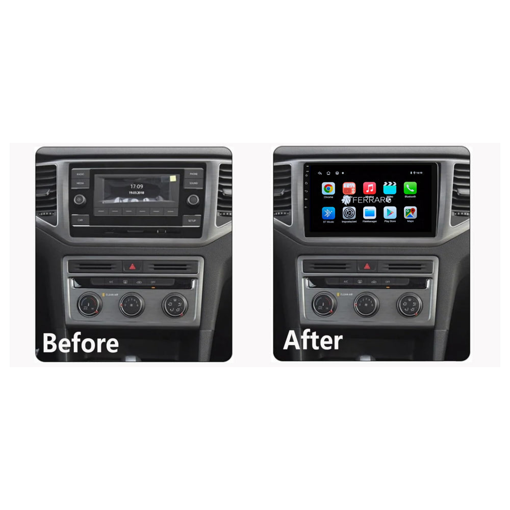 Kit Montaggio Autoradio 9"Pollici Volkswagen 9" (2016-2023), Mascherina, Cablaggio per Autoradio Android