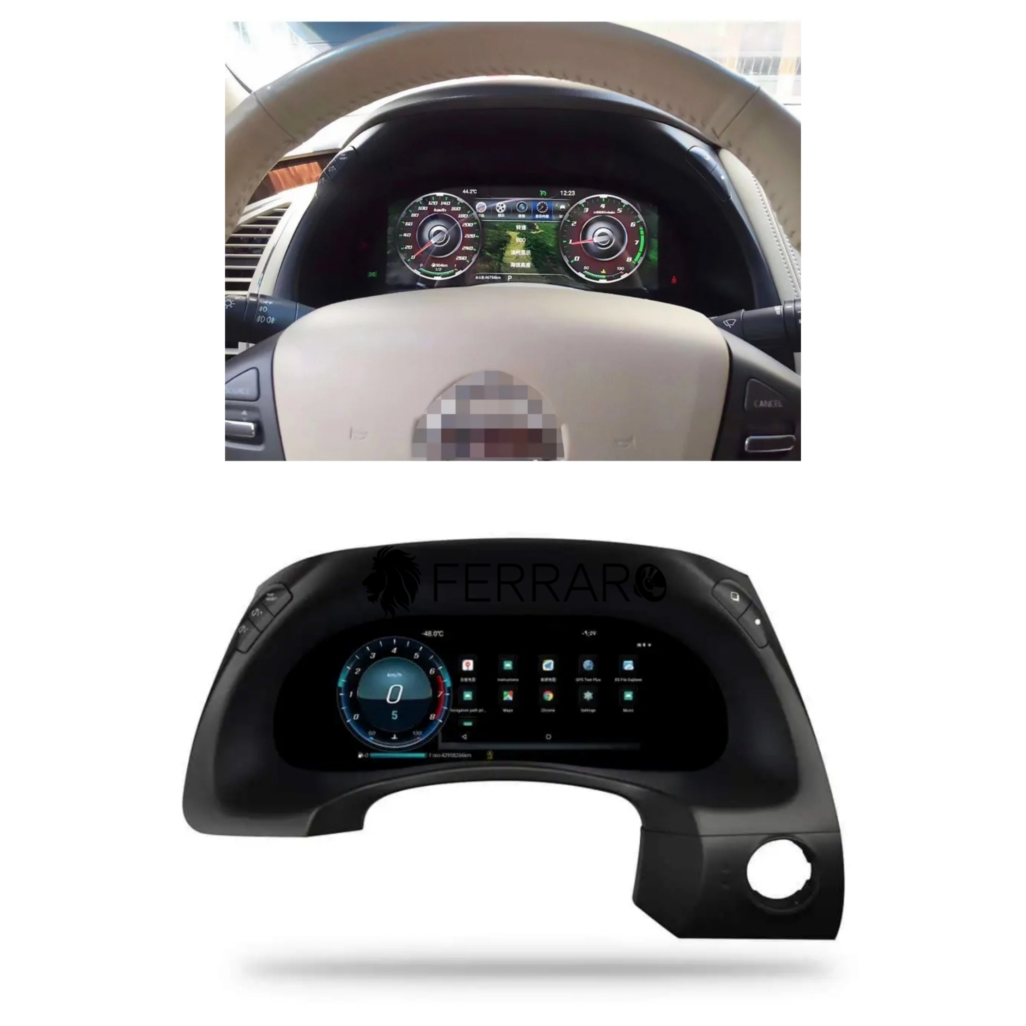 (PRENOTA) Virtual Cockpit 12.3" per Nissan Patrol (2010-2024), HD Ultra, CarPlay e Android Auto