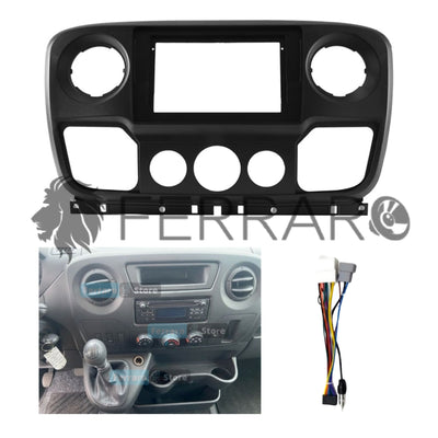 Kit Montaggio Autoradio 9"Pollici per Opel Movano, Renault Master, Nissan NV400 (2010-2019), Mascherina, Cablaggio Autoradio Android