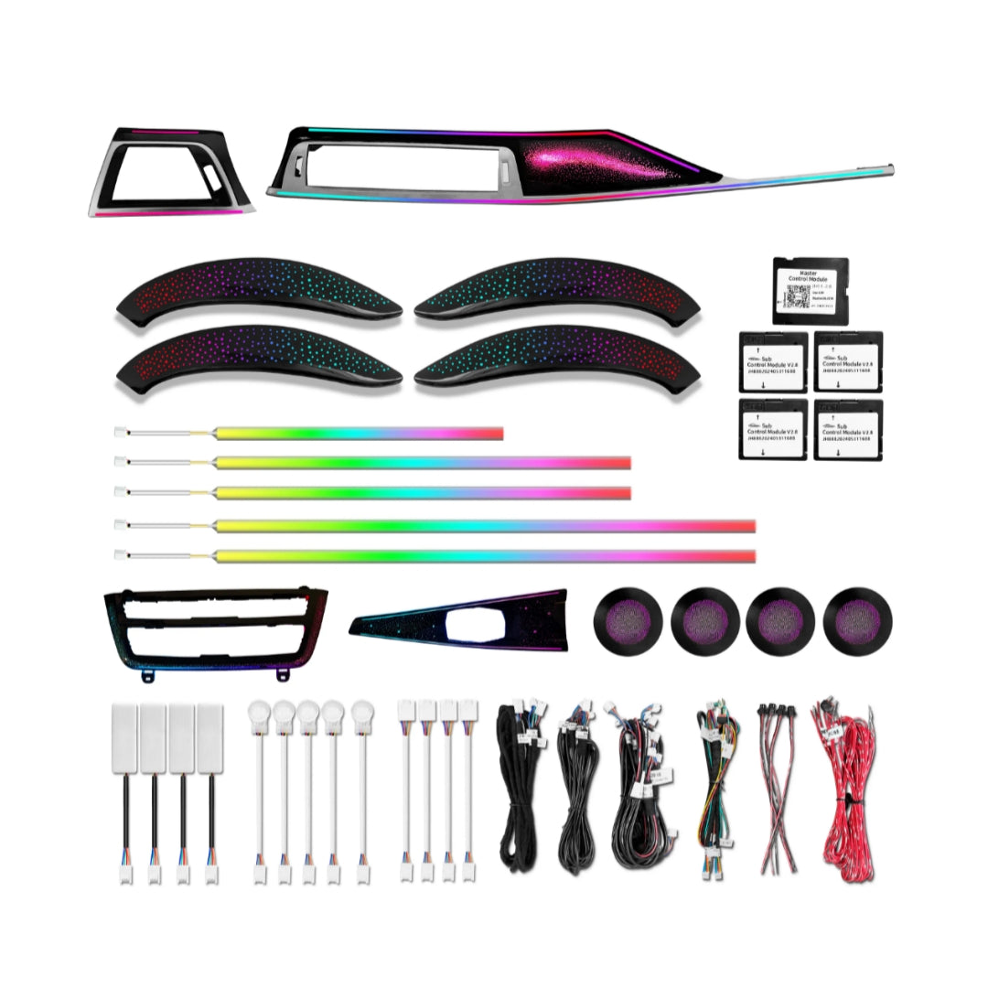 (PRENOTA) Ambient Light per BMW Serie 3/4 F30, F34 (2013-2019), 256 Colori, APP