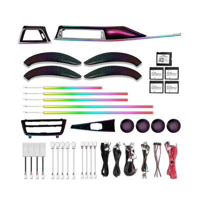 (PRENOTA) Ambient Light per BMW Serie 3/4 F30, F34 (2013-2019), 256 Colori, APP