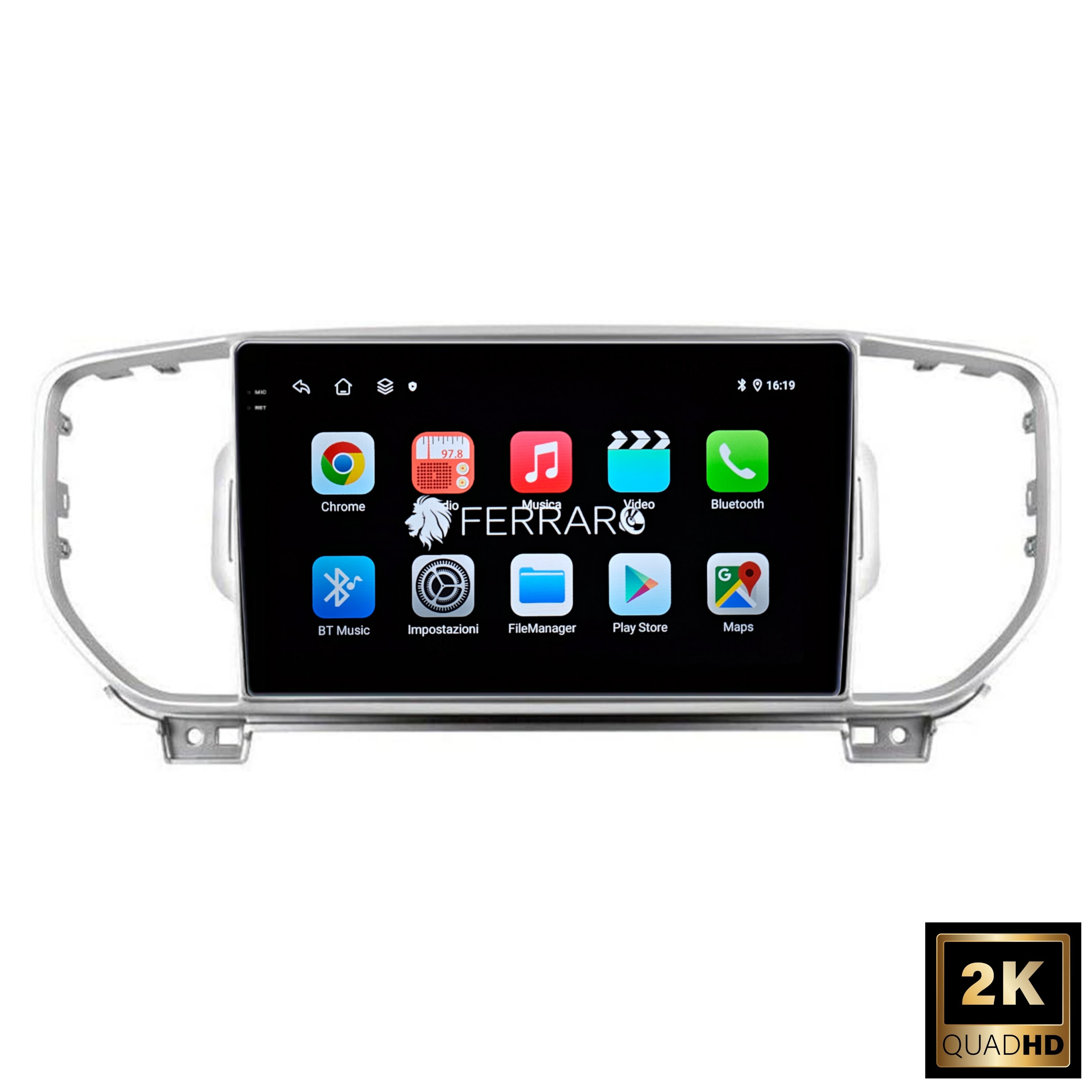 Autoradio per Kia Sportage 4 9" 2K | 2016-2021 | Android | Bluetooth | CarPlay | Android Auto | 12/256GB Ram