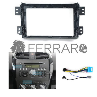 Kit Montaggio Autoradio 9"Pollici Opel Agila, Suzuki Splash Ritz (2008-2015), Mascherina, Cablaggio per Autoradio Android