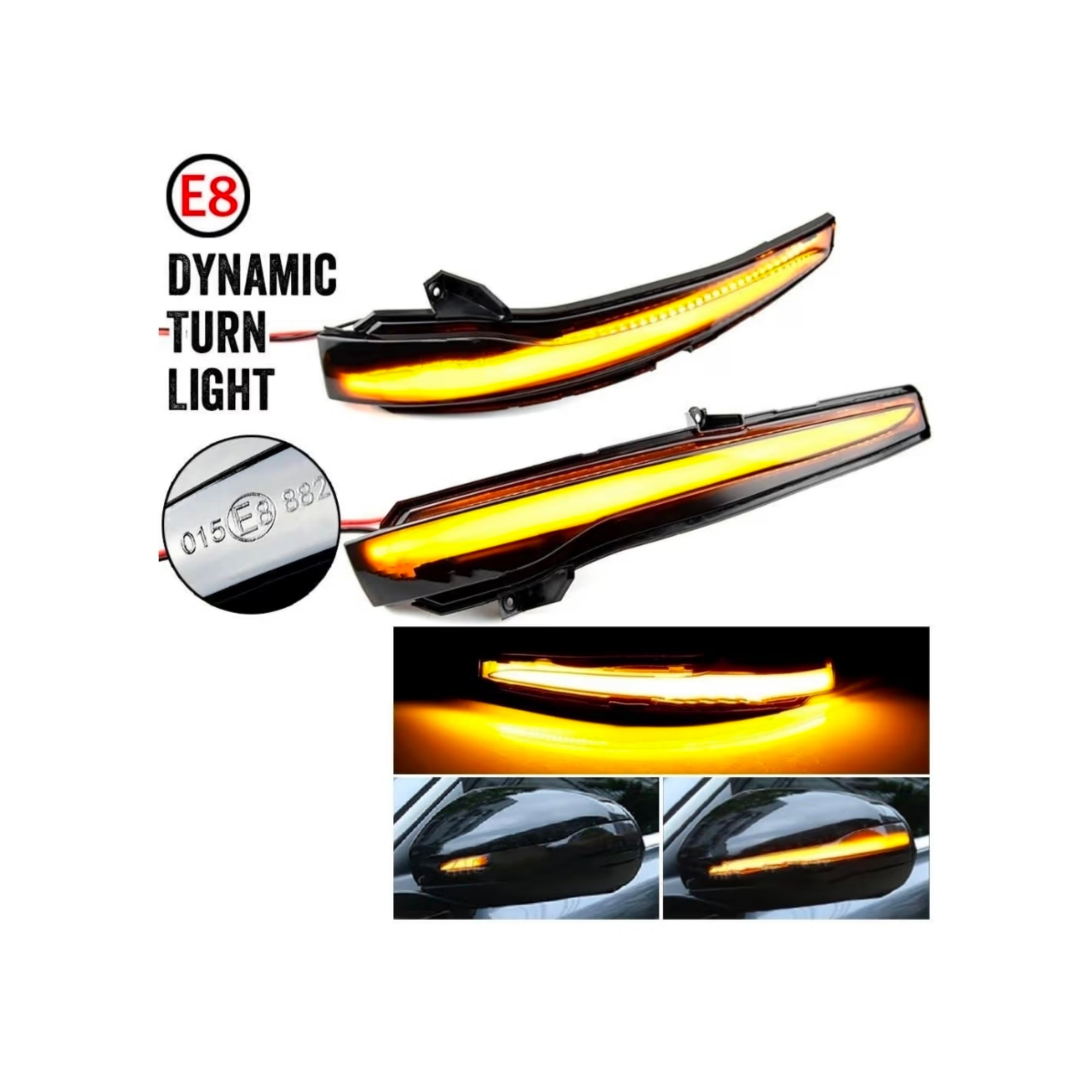 (PRENOTA) Indicatore Direzione Led per Mercedes Classe C, S, GLC, E, V (Compatibilità in Descrizione), Plug and Play