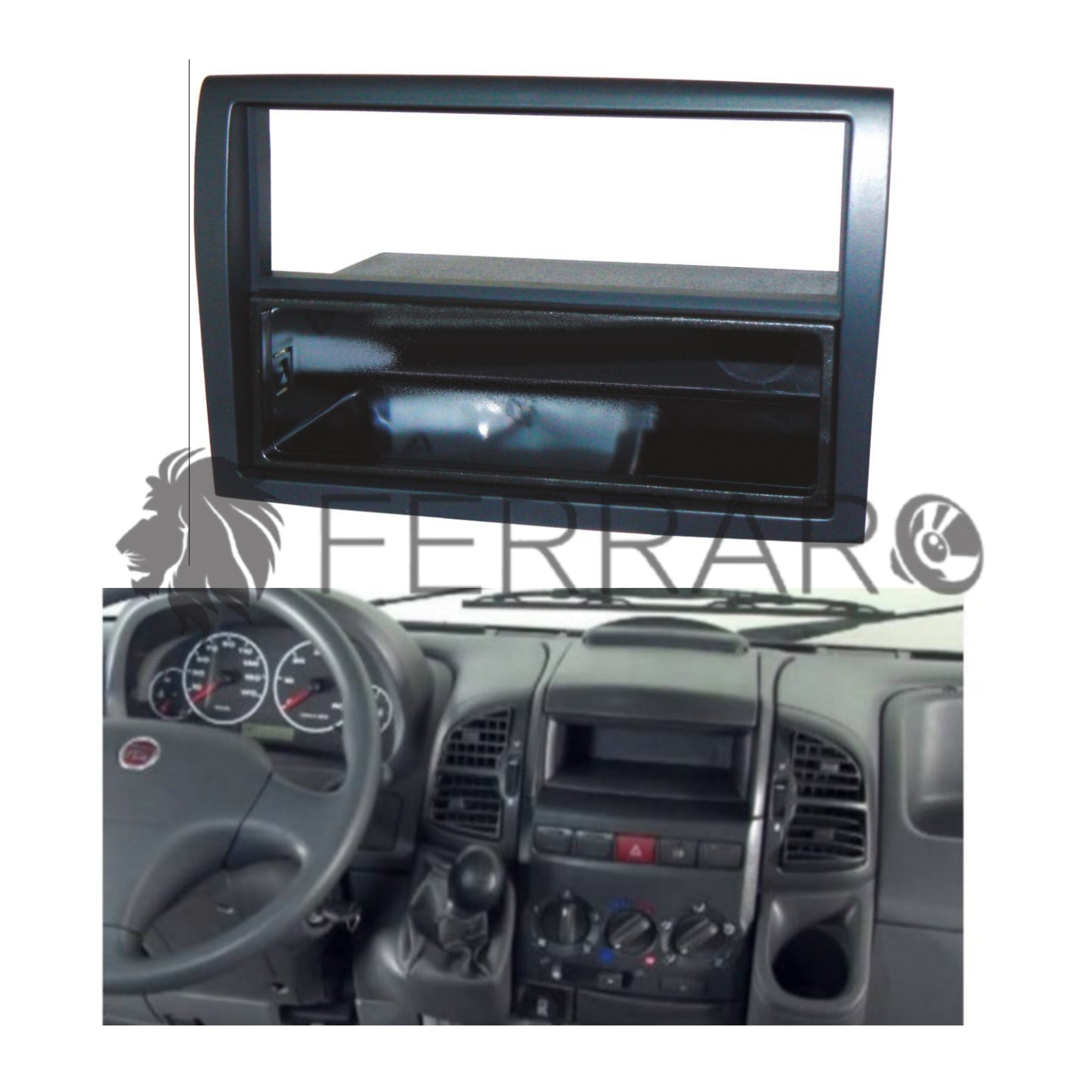 Mascherina 1DIN con Cassetto per Fiat Ducato, (2006+), Antracite