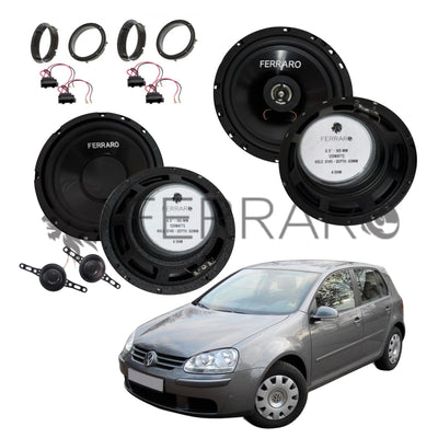 FerraroStore Kit 6 Altoparlanti | ASK-165.2 | ASC-652PC | Ant/Post | VW Golf 5ª Serie dal 2003>