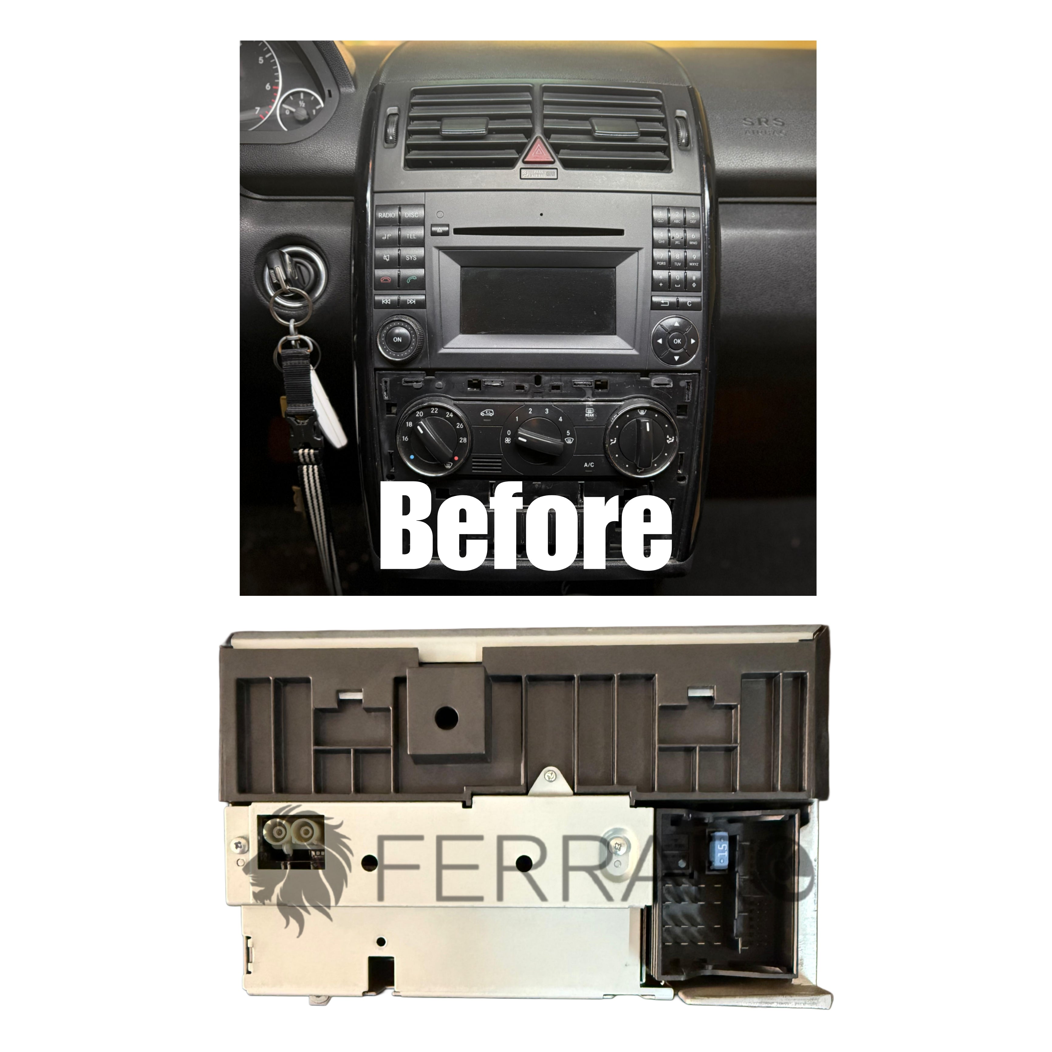 Autoradio per Mercedes Classe A/B 7" |  2004-2012 | Bluetooth | Radio | USB | Mirror Link