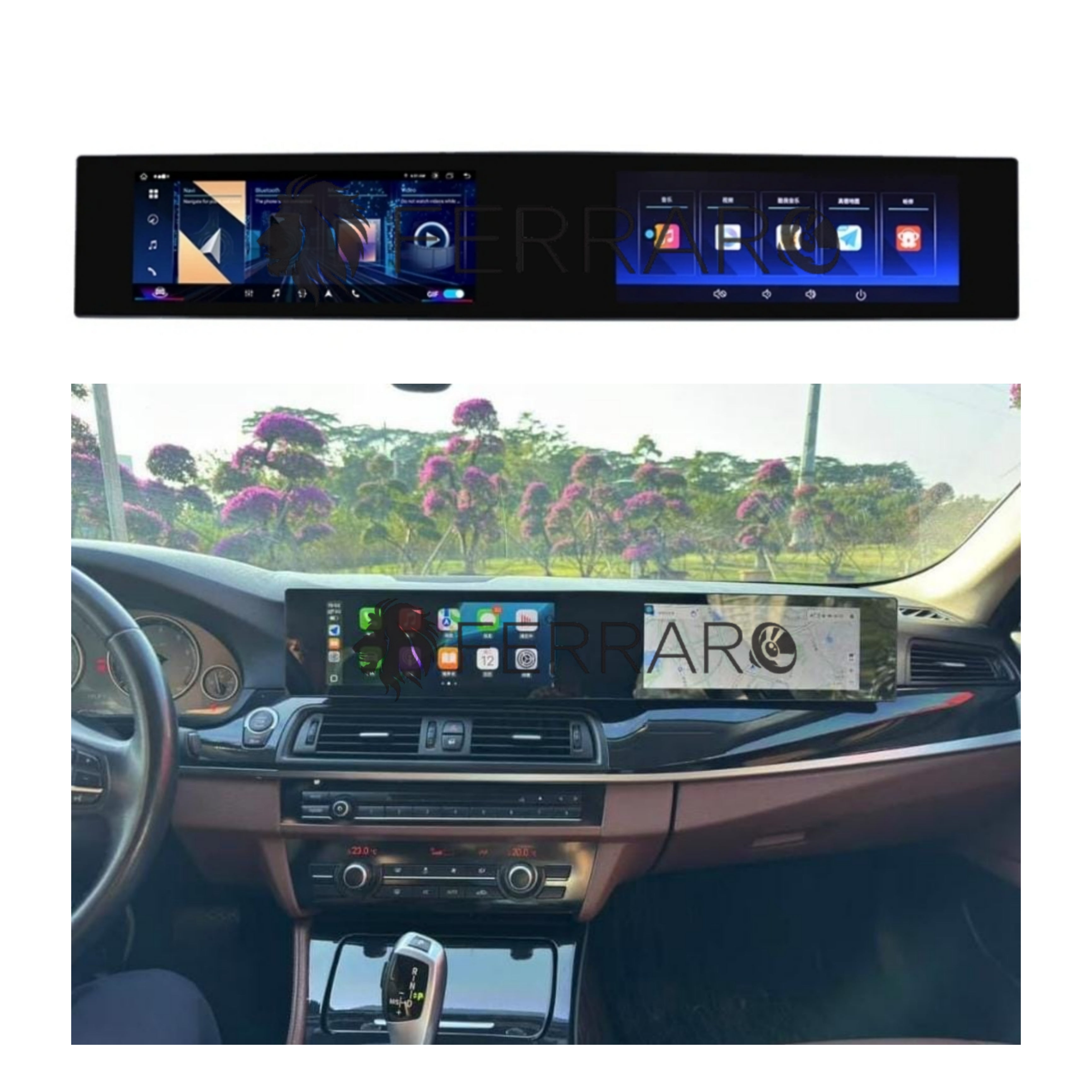 (PRENOTA) Autoradio per BMW X5, X6, F15-F16, 12.3" + 12.3" (2015-2022) Android, Bluetooth, CarPlay, Android Auto, 8/128GB Ram