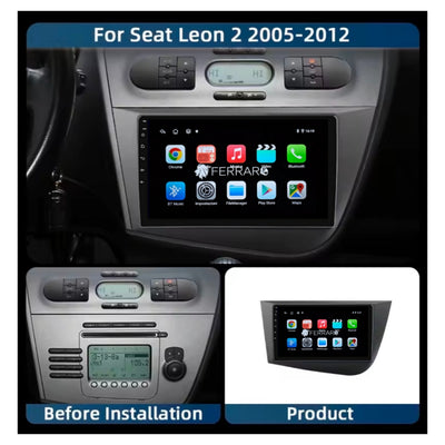 Autoradio per Seat Leon MK2 9" (2005-2012) Android, Bluetooth, CarPlay, Android Auto, 2GB/4GB/6GB/8GB Ram