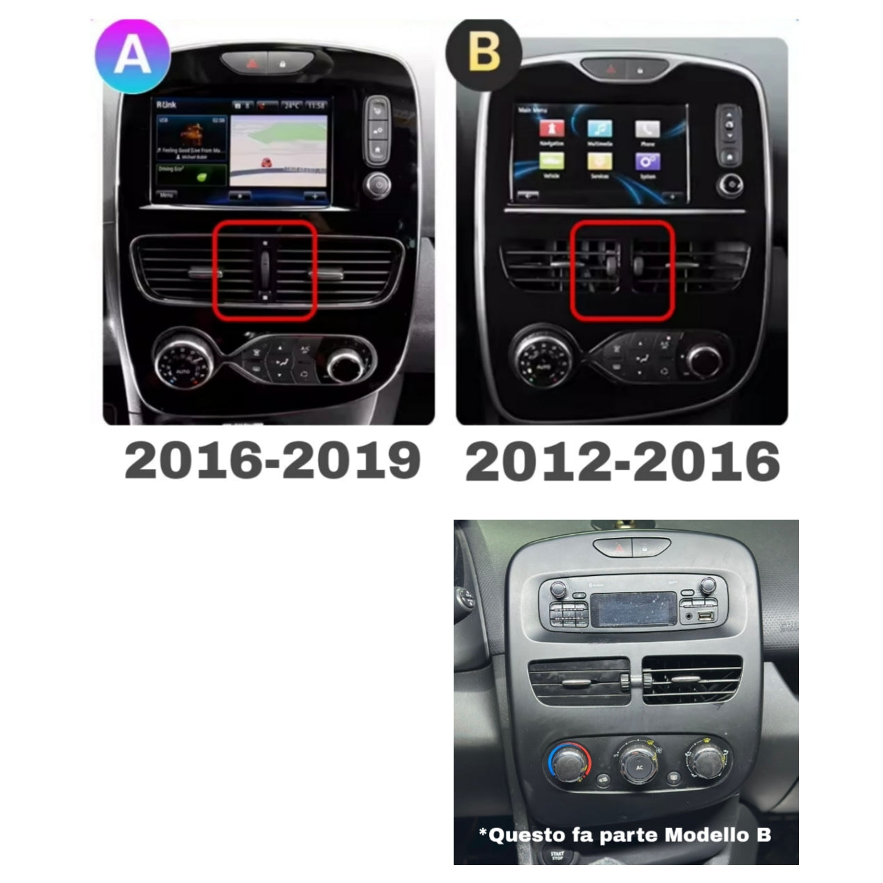 Autoradio per Renault Clio 4 Serie 10.1" 2K | 2012-2019 | Android | Bluetooth | CarPlay | Android Auto | 4/64GB Ram