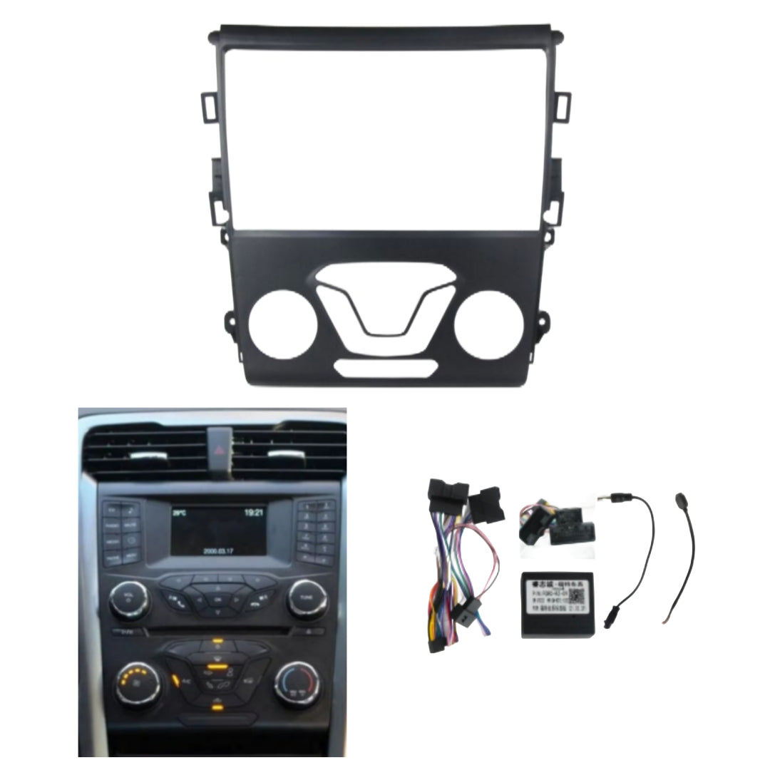 Kit Montaggio Autoradio 9"Pollici Ford Mondeo, Fusion (2014-2019) Mascherina, Cablaggio per Autoradio Android