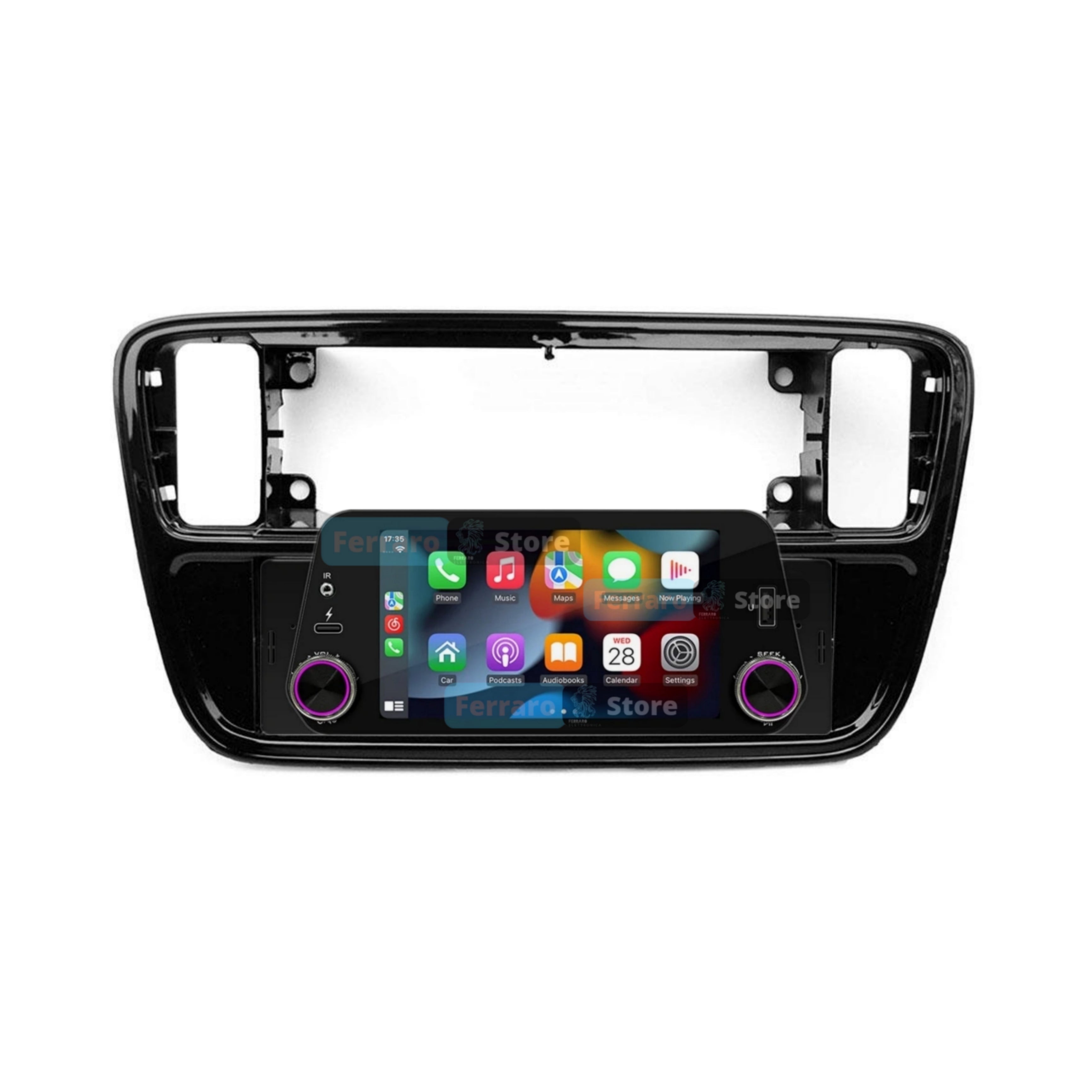 Autoradio per Volkswagen UP 5" | 2016-2024 | Bluetooth | Radio | USB | Navigatore | CarPlay e Android Auto Cablato