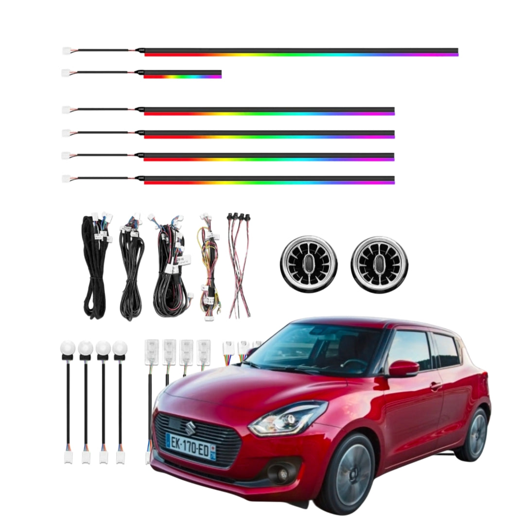 (PRENOTA) Ambient Light per Suzuki Swift (2016-2023), 256 Colori,  APP