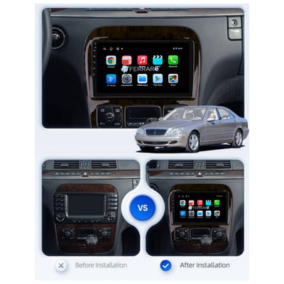 Autoradio per Mercedes Classe S w220 9" (1998-2005) Android, Bluetooth, CarPlay, Android Auto, 2GB/4GB/6GB/8GB Ram
