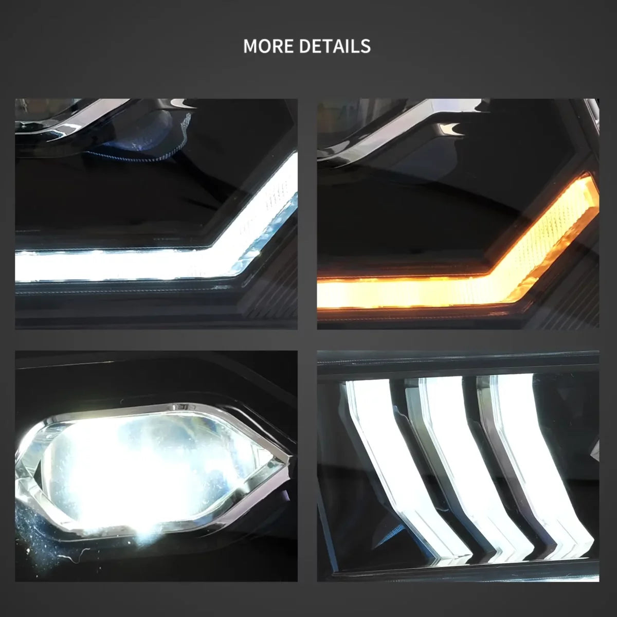 (PRENOTA) Fanali Anteriore Completo per Ford Mustang 5ª Serie (2005-2009) a LED