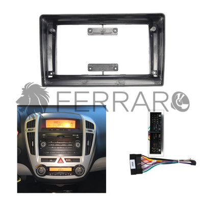 Kit Montaggio Autoradio 9"Pollici Kia Ceed (2006-2009) Mascherina, Cablaggio, per Autoradio Android