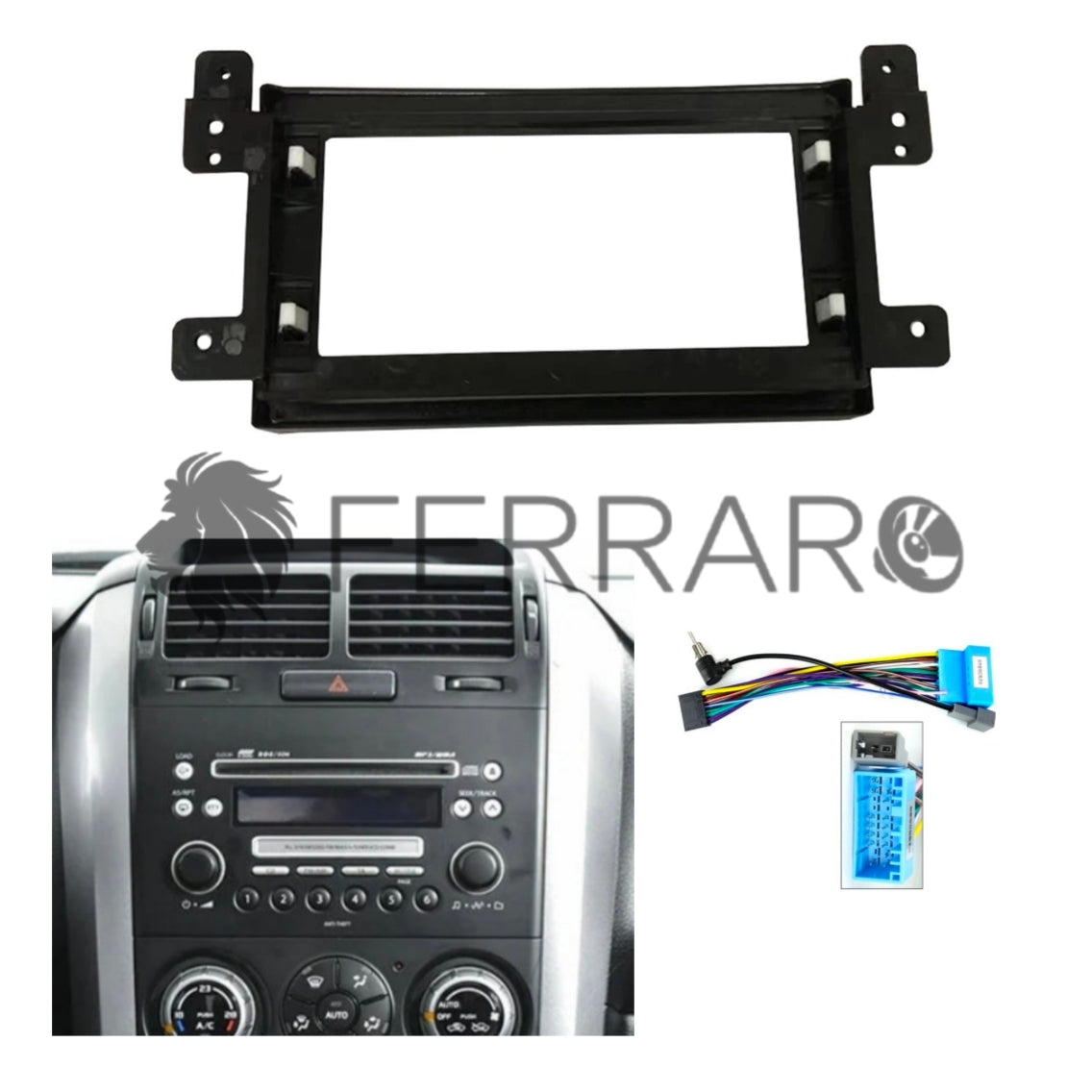 (PRENOTA) Kit Montaggio Autoradio 9"Pollici Suzuki Gran Vitara (2005-2015), Mascherina, Cablaggio per Autoradio Android