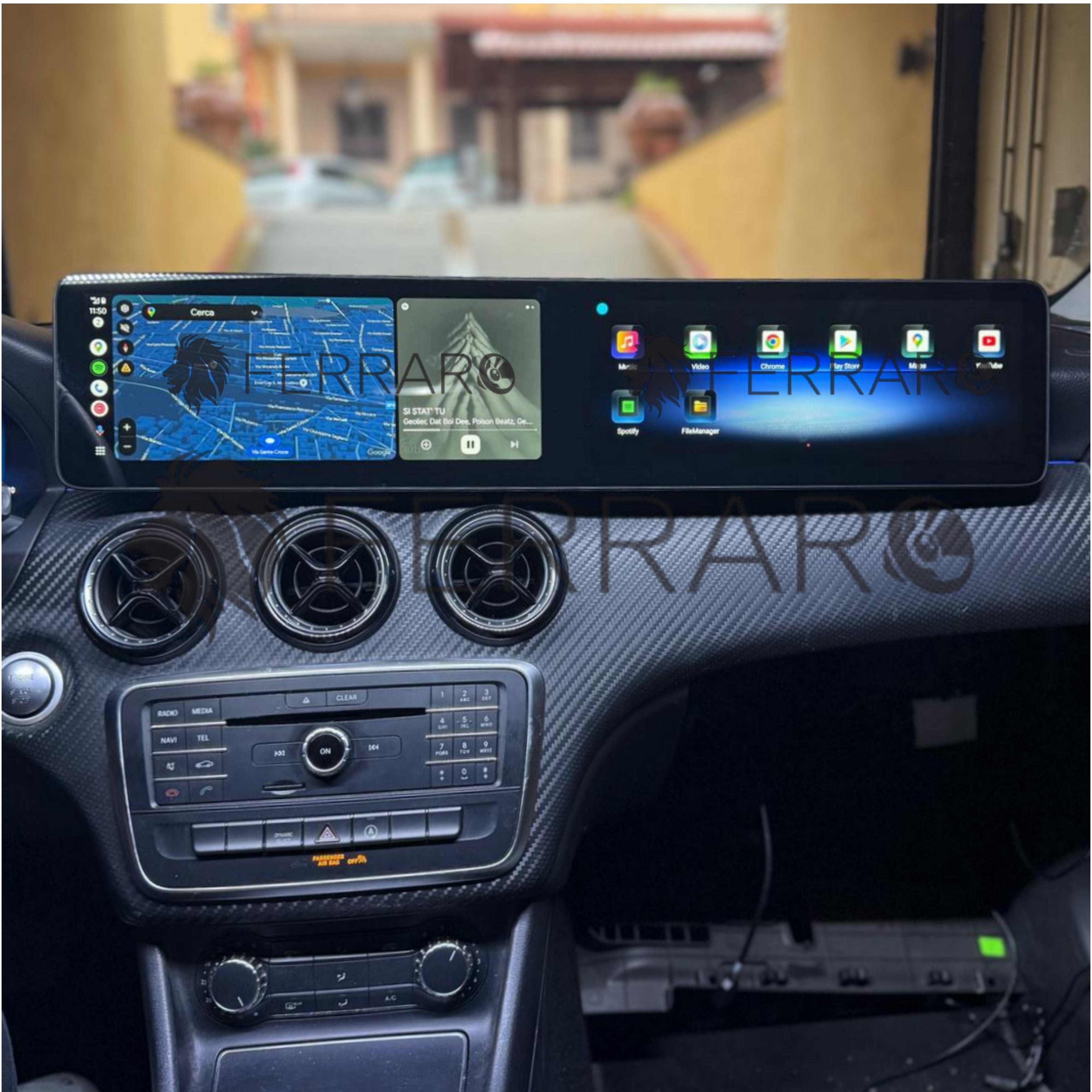 (PRENOTA) Autoradio per Mercedes Classe A, CLA, GLA, G 12.3" + 12.3" (2013-2019) Android, Bluetooth, CarPlay, Android Auto, 8/128GB Ram