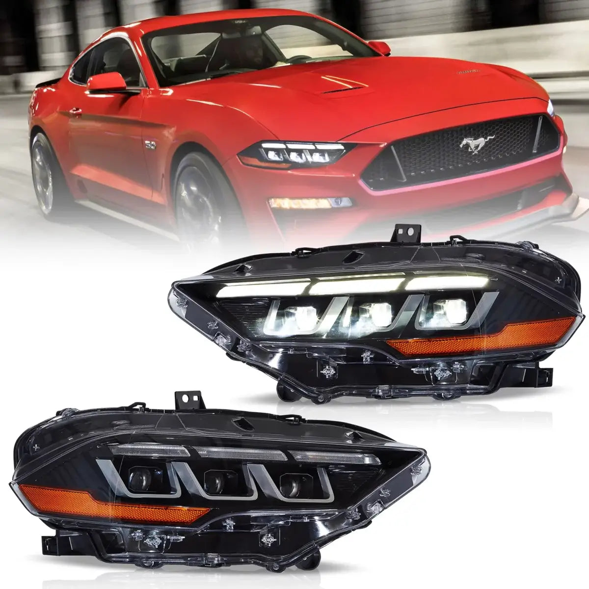(PRENOTA) Fanali Anteriore Completo per Ford Mustang 6ª Serie (2018-2024) a LED