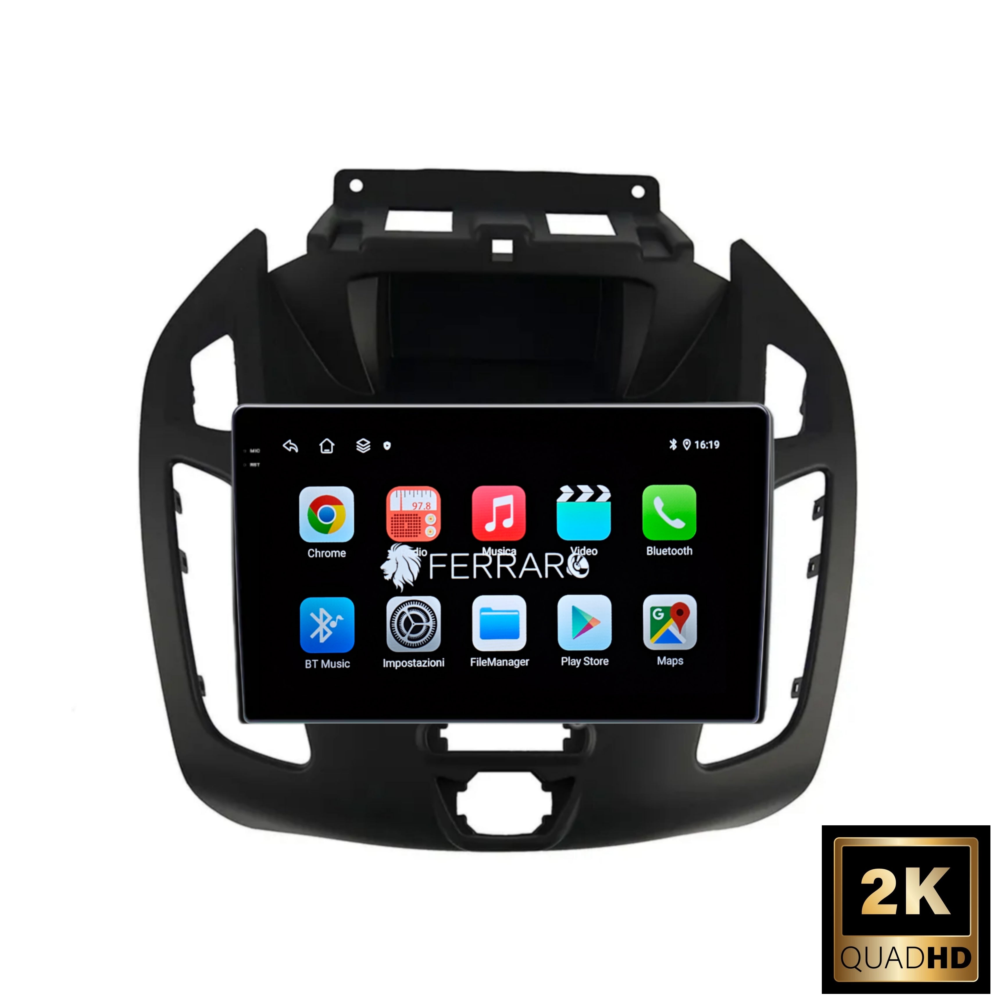 Autoradio per Ford Tourneo Connect | Transit 9" 2K | 2013-2018 | Android | Bluetooth | CarPlay | Android Auto | 12/256GB Ram
