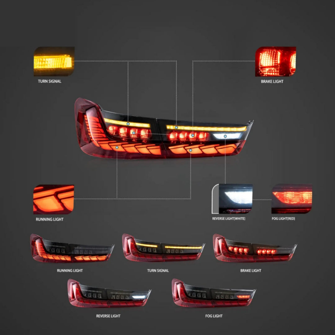 (PRENOTA)  Fanali Posteriore Completo per BMW Serie 3, G20, G28, G80 (2018-2024) a LED