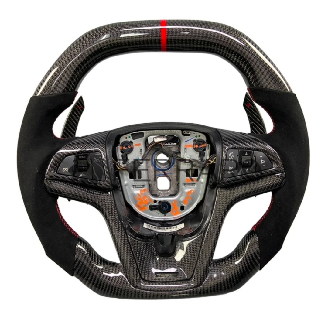 (PRENOTA) Volante Sportivo per Chevrolet Cruze, Carbonio, Customizzato in Pelle