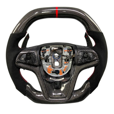 (PRENOTA) Volante Sportivo per Chevrolet Cruze, Carbonio, Customizzato in Pelle