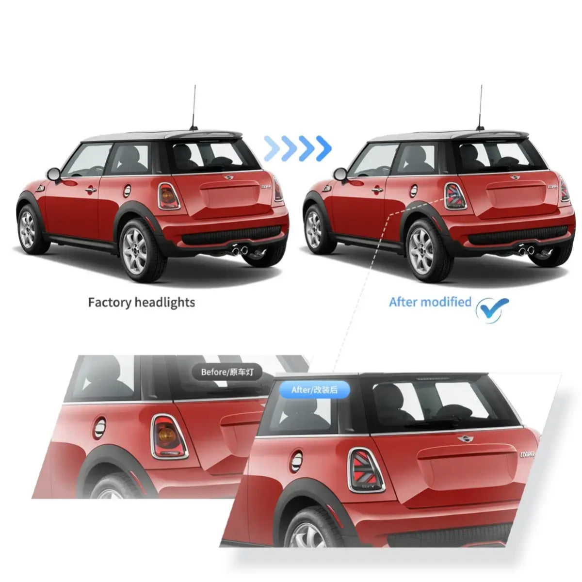 (PRENOTA) Fanali  Posteriore Completo per BMW Mini Cooper S R56, R57, R58, R59 (2007-2014) a LED