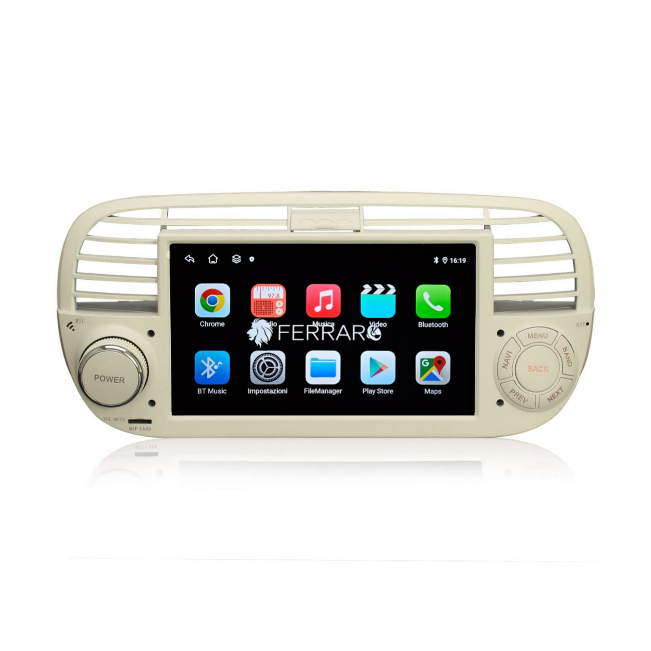 Autoradio per Fiat 500s 7" | 2007-2014 | Android | Bluetooth | CarPlay | Android Auto | 2/4/8GB Ram