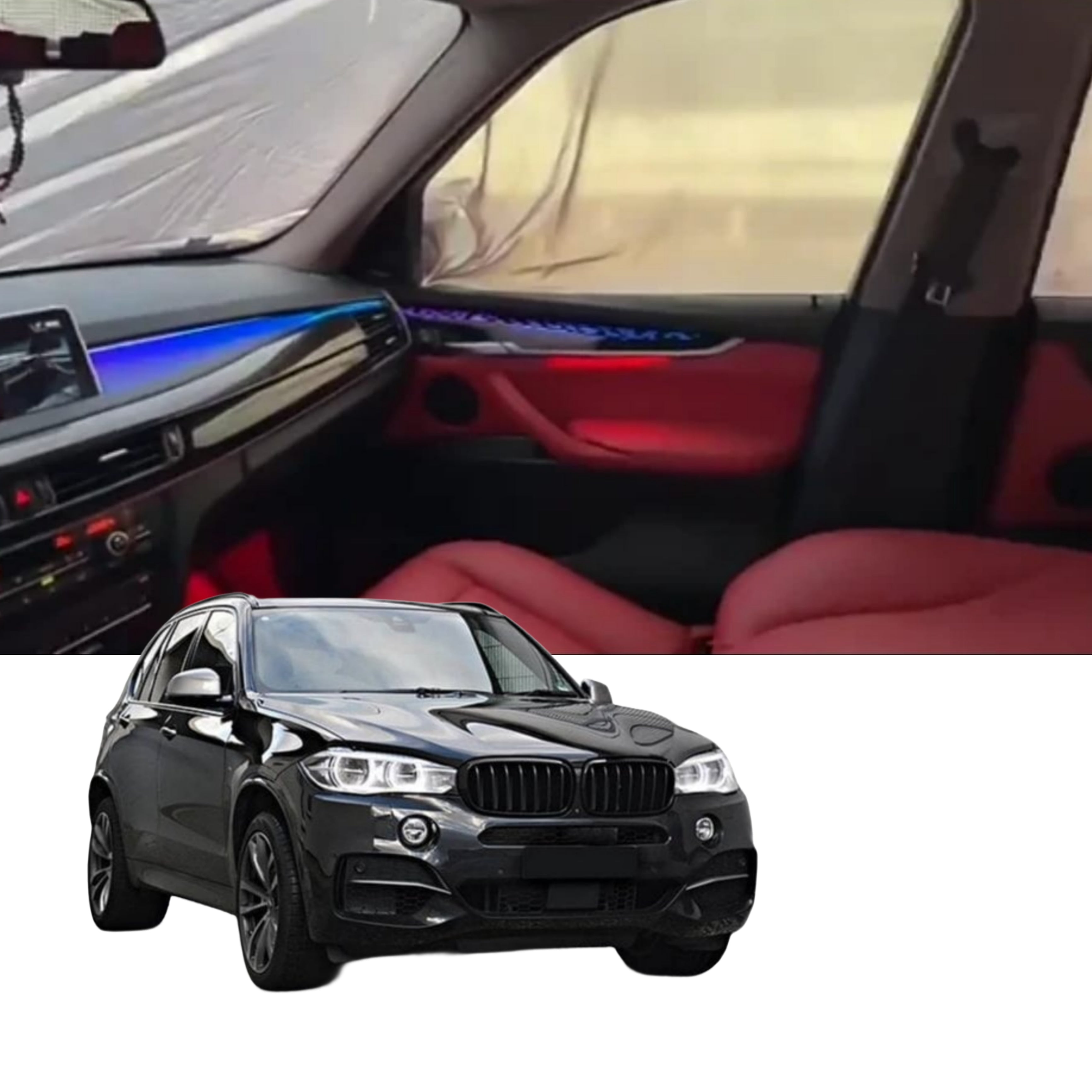 (PRENOTA) Ambient Light per BMW X5, X6, F15, F16 (2015-2019), 256 Colori, APP