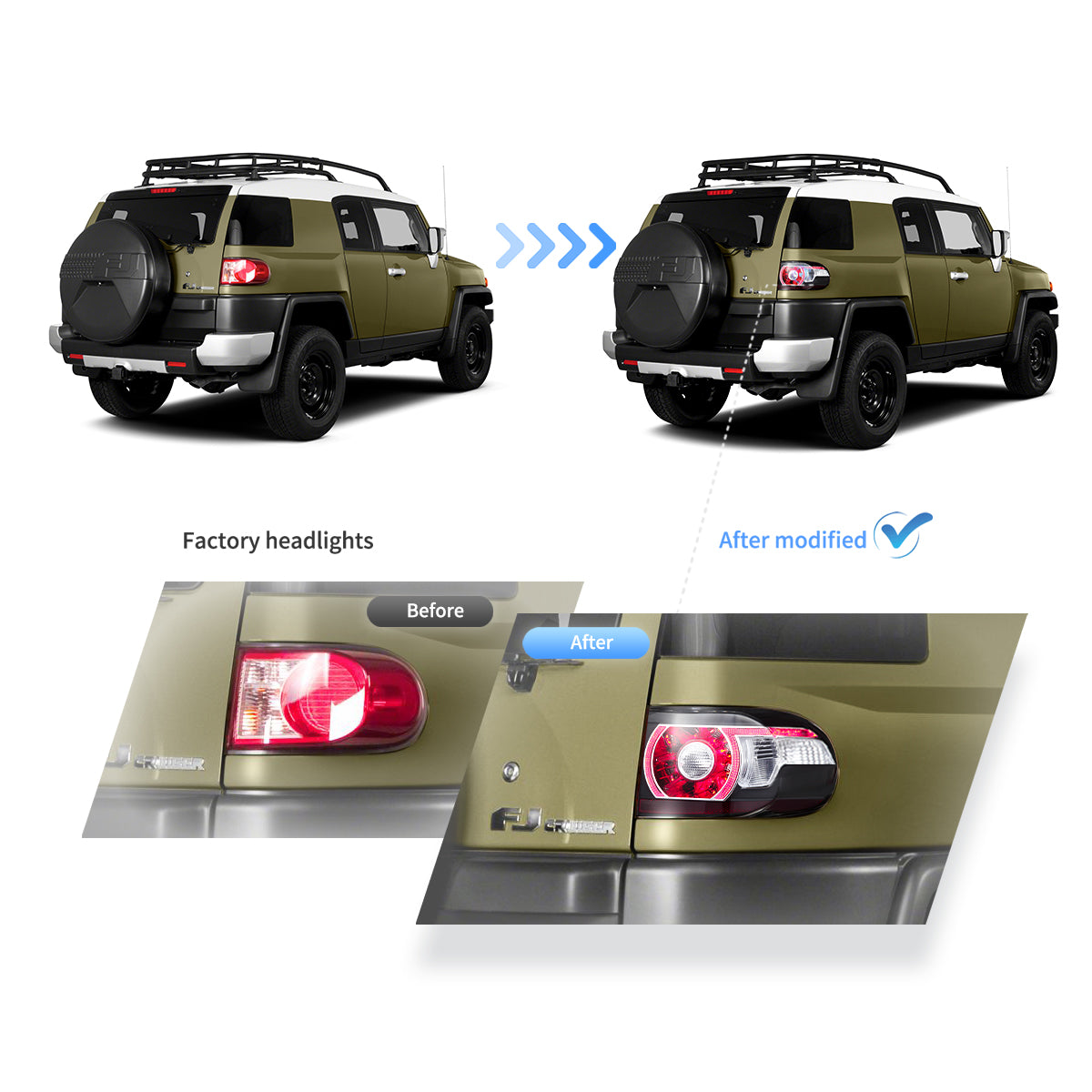 (PRENOTA) Fanali Posteriore Completo per Toyota FJ Land Cruiser (2007-2014) a LED